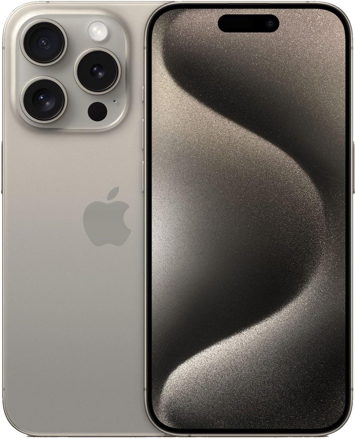 Apple iPhone 15 Pro in de kleur Natuurlijk titanium