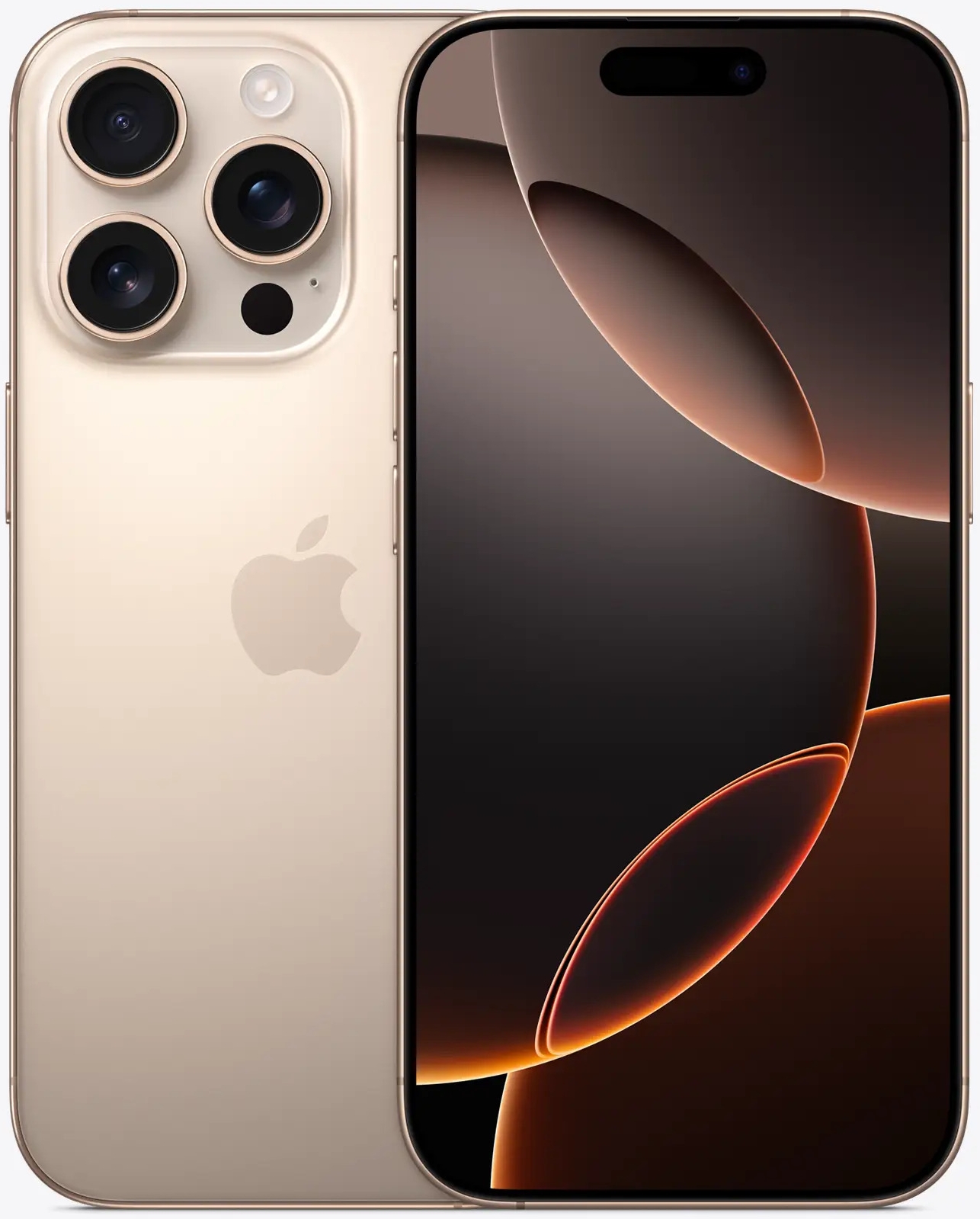 Apple iPhone 16 Pro in de kleur Woestijntitanium