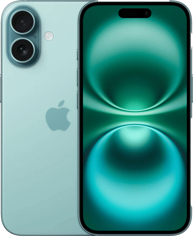 Apple iPhone 16 in de kleur Groenblauw