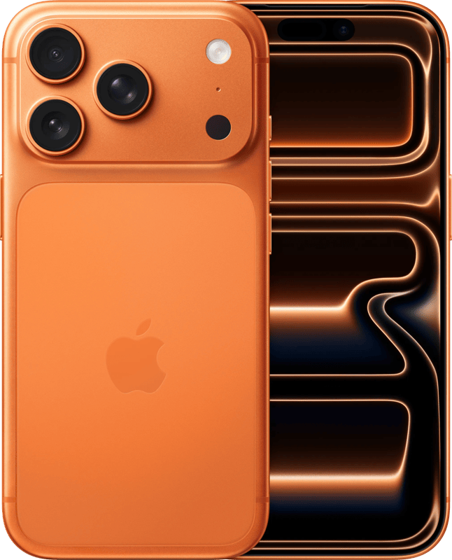 Apple iPhone 17 Pro in de kleur Kosmisch oranje