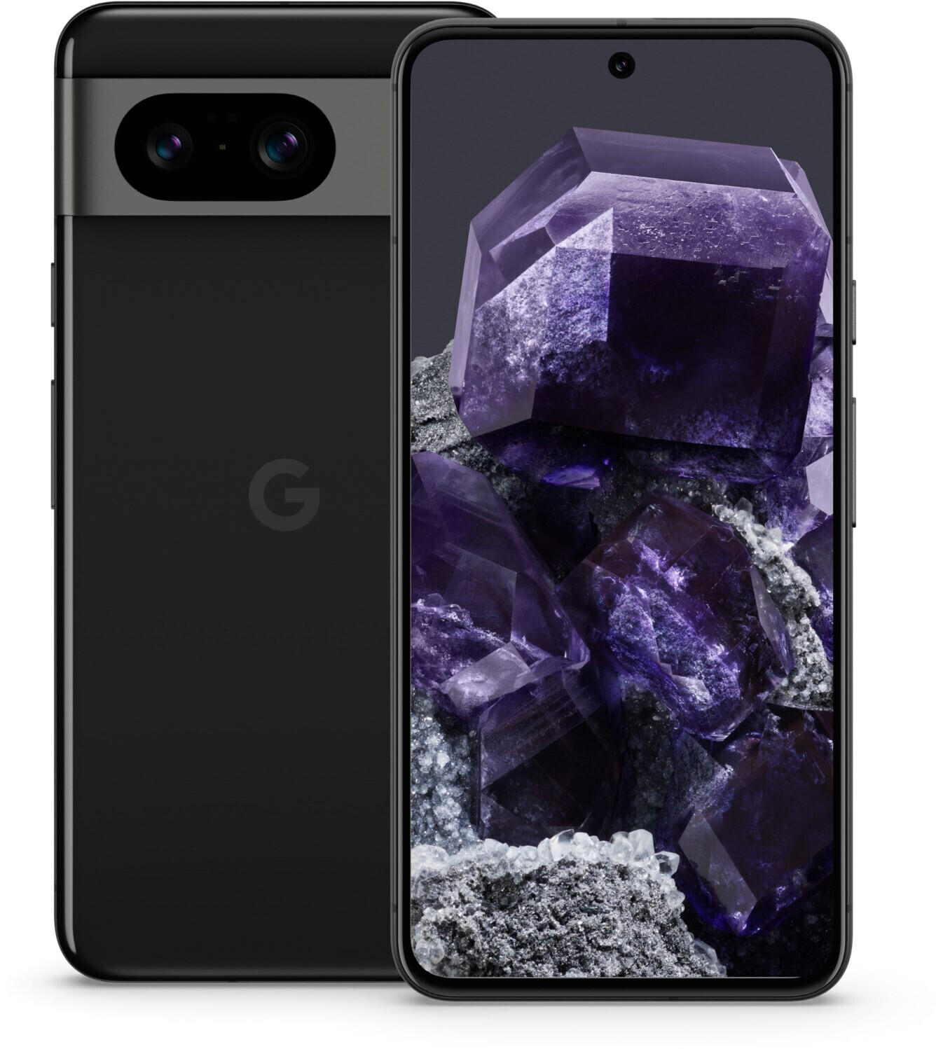 Google Pixel 8 in de kleur Obsidian